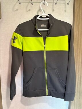Under Armour Black Jacket with Neon Yellow Panel
